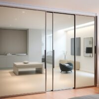 Szklane drzwi przesuwne do szafy. Drzwi nie tylko do domu – szklane drzwi na wymiar.