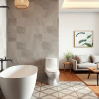 Podłoga w łazience a reszta mieszkania: jak dobrać materiał i wzór dla spójnej aranżacji i funkcjonalności